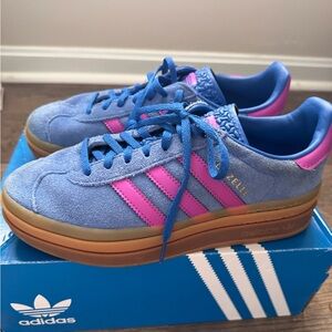 Adidas Vibrant Blue and Pink Shoes